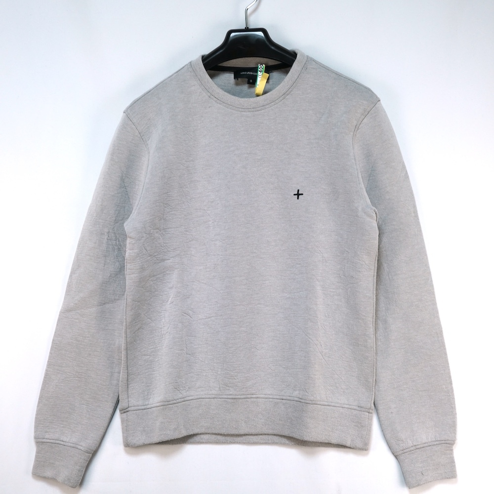 KRIS VAN ASSCHE クリスヴァンアッシュ クルーネック スウェット トップス ライトグレー XSサイズ 132TS0590 