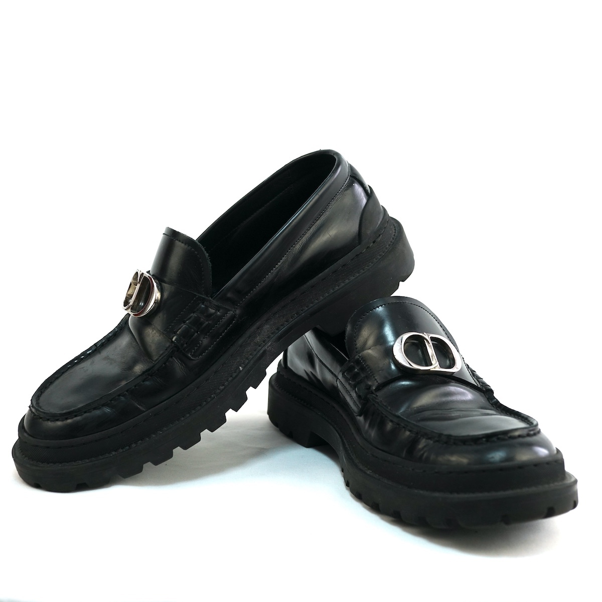 DIOR ディオール エクスプローラー CDアイコン ローファー ブラック シルバー金具 40サイズ（約25cm） ME0322