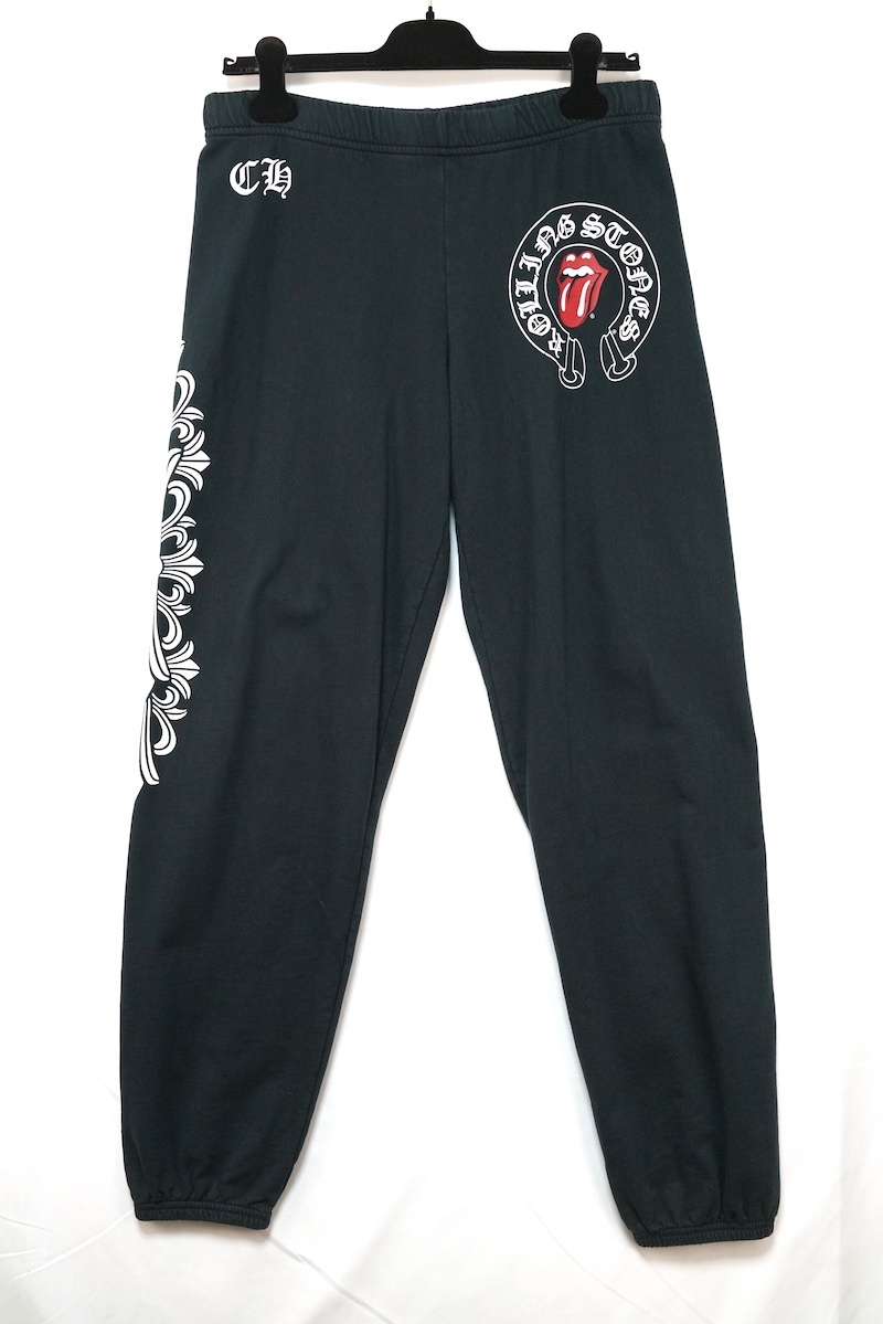 CHROME HEARTS クロムハーツ The Rolling Stones ローリングストーンズ コラボ リップアンドタン フローラル プリント スウェットパンツ M