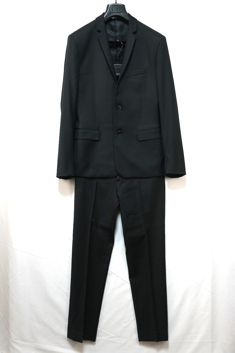 DIOR HOMME ディール オム ナローラペル テーラードジャケット ブラック size44 スラックスパンツ size44 セットアップ スーツ アーカイブ