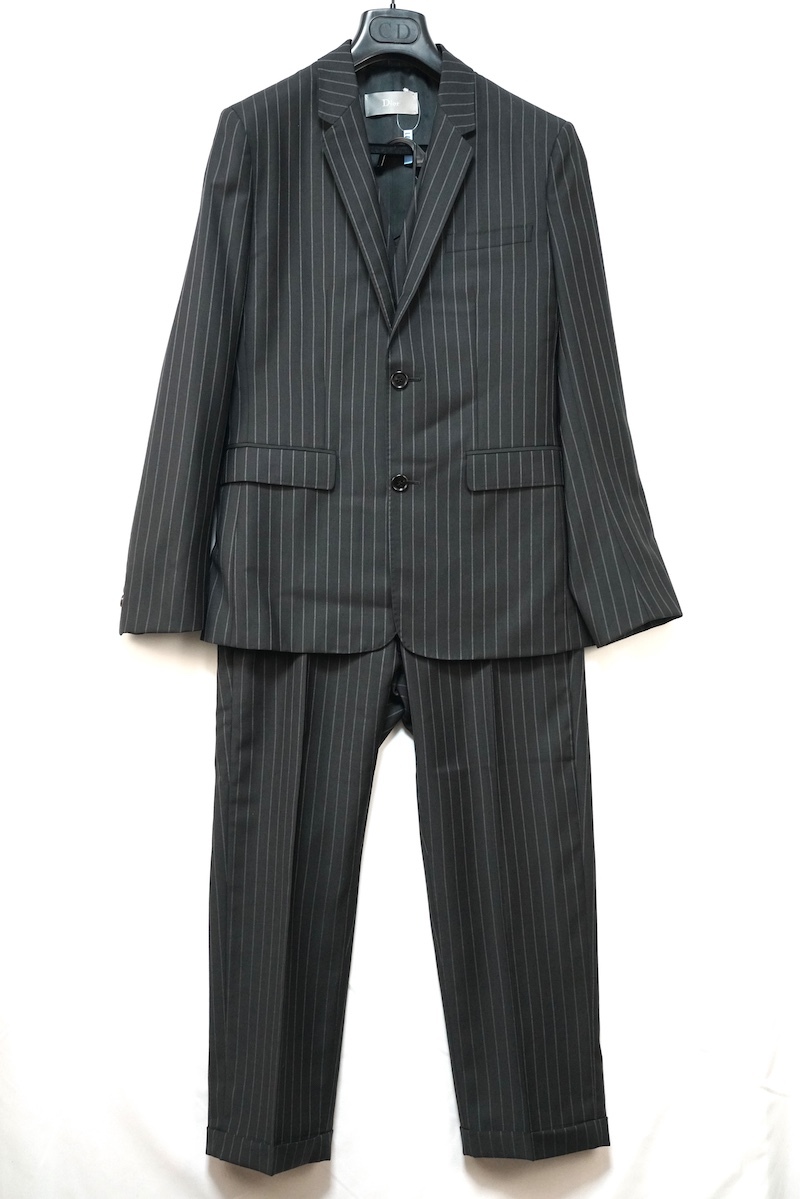 DIOR HOMME ディール オム セットアップ ストライプジャケット & ジレ & スラックスパンツ 44サイズ アーカイブ