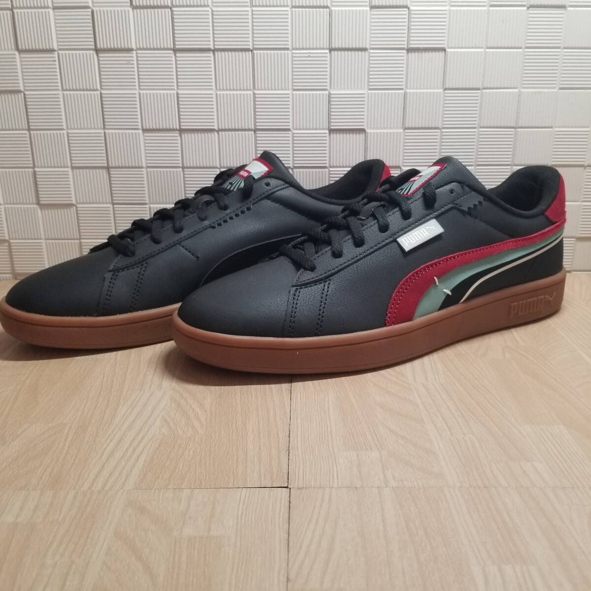 【HL7】送料無料・新品未使用！！プーマ PUMA カジュアルシューズ スニーカー / スマッシュ 3.0 GREENSIDE / 黒 定価9790円 27.5ｃｍ