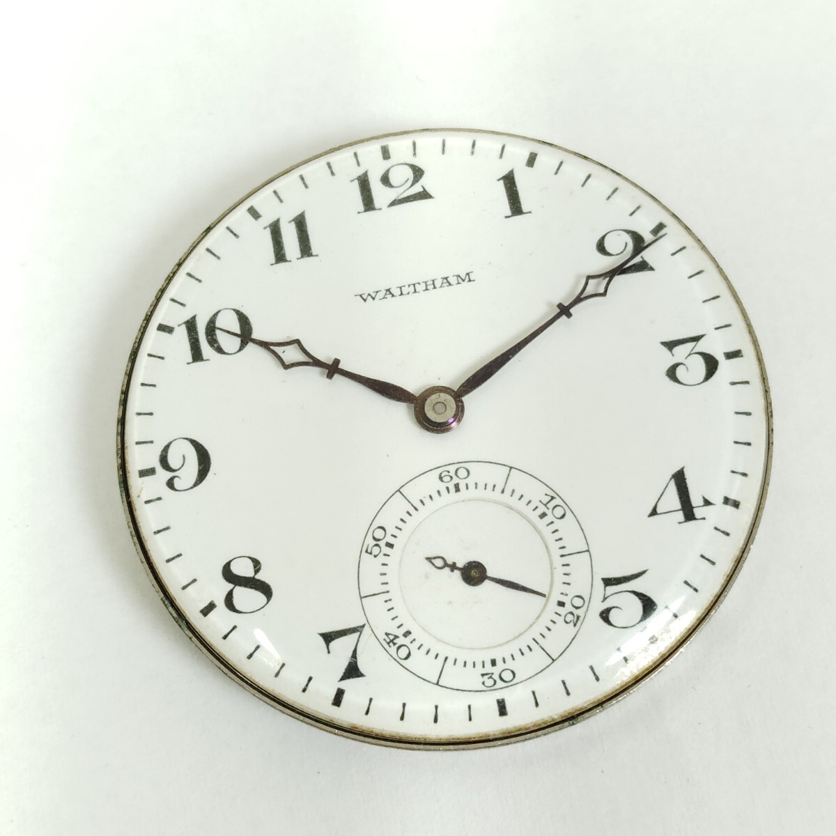 ☆WALTHAM ウォルサム riverside リバーサイド 19石 ムーブメント アラビア 白 ホワイト文字盤 手巻 懐中時計 スモセコ アンティーク