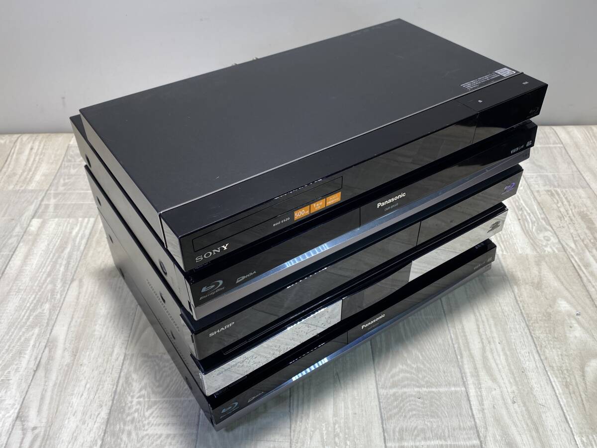 【☆】 SHARP Panasonic SONY ブルーレイディスクレコーダー　本体のみ　まとめ　BD-HDS43など　【通電確認済/現状品】 （PN6B-20） 