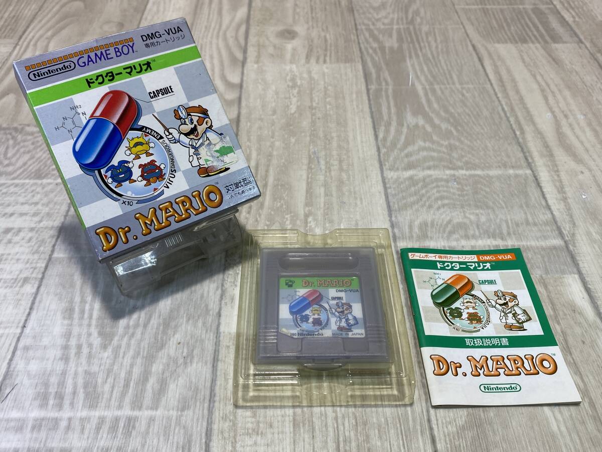 【☆】 Nintendo ゲームボーイ ソフト ドクターマリオ Dr.MARIO 対戦型 説明書付き　DMG-VUA　【動作確認済/現状品】 （PN6B-221）