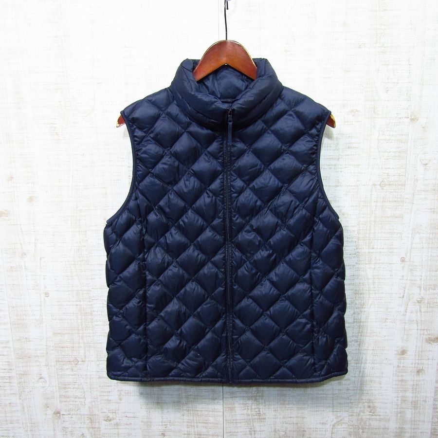 レディース3XL　ユニクロ軽量ダウンベスト　紺
