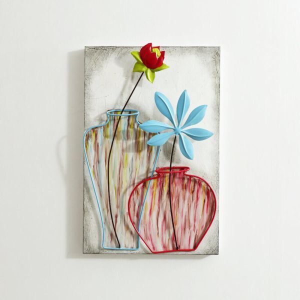 モダンポップ ウォールアート パネル 壁掛け フラワー 花 カラフル インテリア 飾り おしゃれ かわいい 壁アート