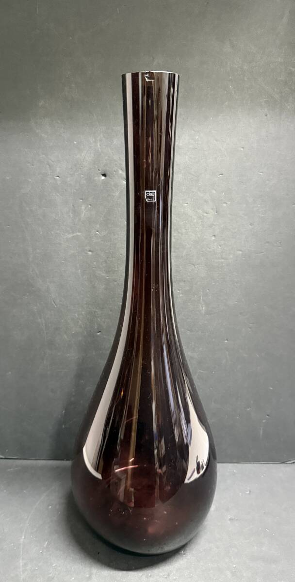 ★コレクター必見 clay Japan ガラス フラワーベース 花瓶 高さ約69.5㎝ 大型 花びん 花器 インテリア オブジェ 置物 飾り 現状品 Au413