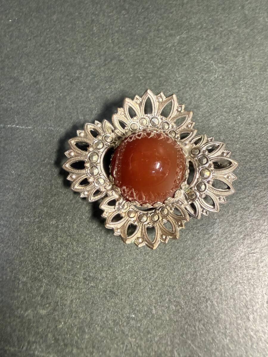 ★コレクター必見 ビンテージ カラーストーン ブローチ レディース アクセサリー 飾り コレクション 現状品 Au445