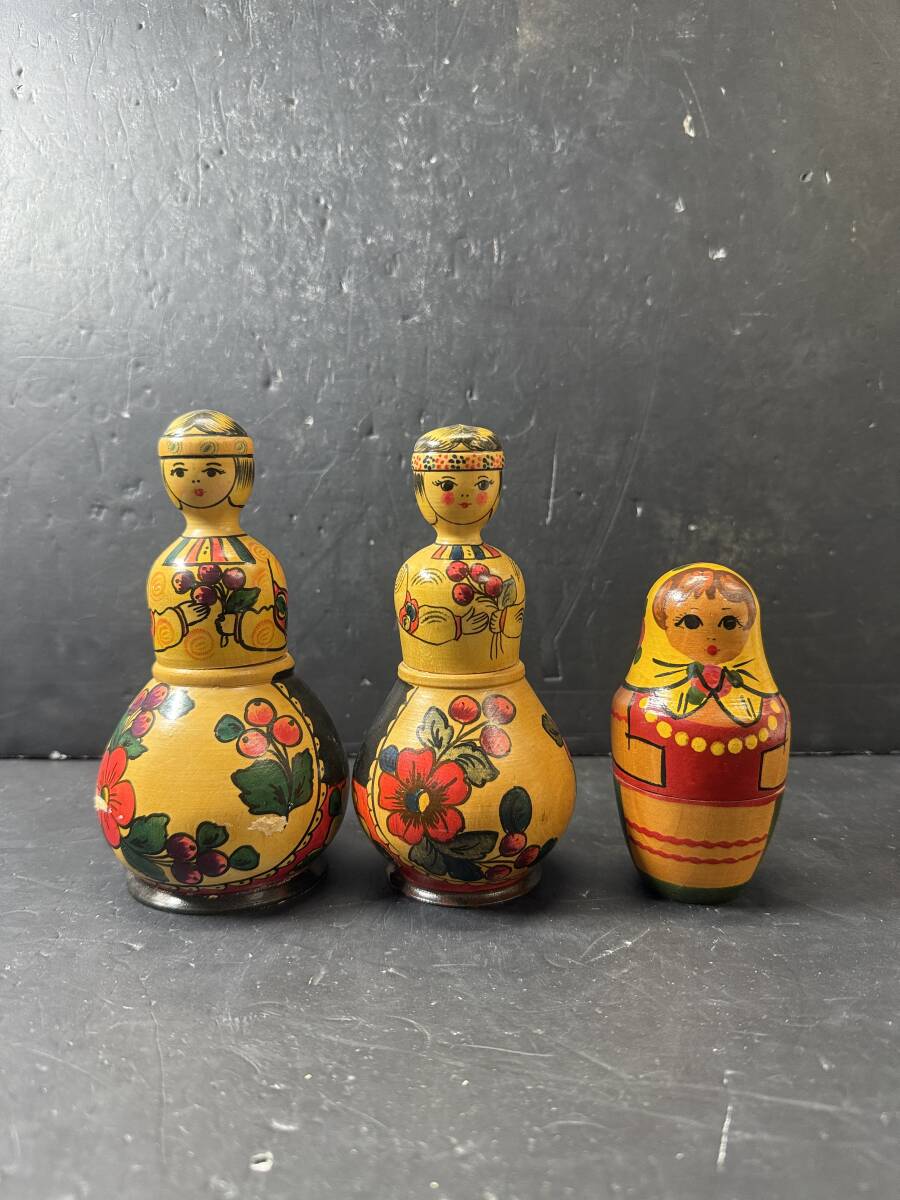 ★コレクター必見 ロシア マトリョーシカ マトリョシカ 人形 民芸品 木彫り 木製 木工芸 木工細工 コレクション 現状品 Au531