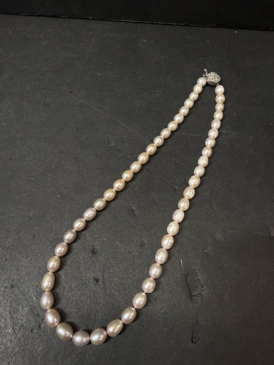 ★コレクター必見 ビンテージ パール ネックレス SILVER刻印有 シルバー 淡水真珠？ レディース アクセサリー コレクション 現状品 Au659