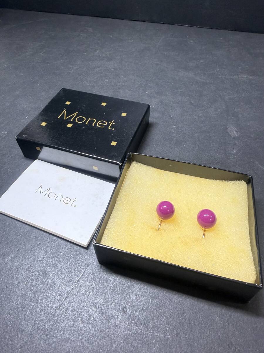 ★コレクター必見 ビンテージ MONET モネット イヤリング ピンク レディース アクセサリー 飾り 耳飾り コレクション Au667