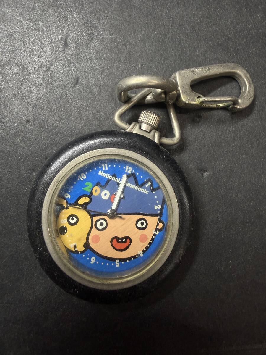 ★コレクター必見 ビンテージ NationalPanasonic パナ坊 ナショナル坊や 時計 ノベルティ ジャンク レトロ コレクション 現状品 Au677