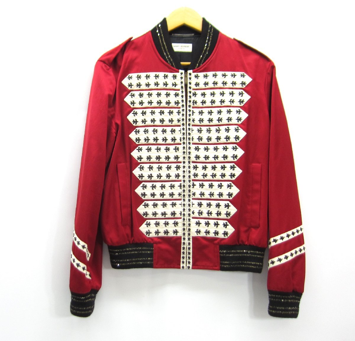 SAINT LAURENT サンローラン 598813 Y287S ビジューデザインナポレオンテディブルゾン SIZE:48 長袖 メンズ 衣類 □UF4218