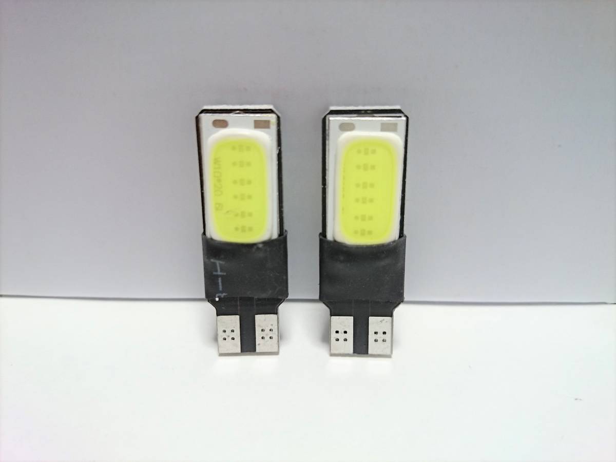 送料140円！！80W相当　高輝度COB　SMD LED　ウエッジ　T10/T16　新品！