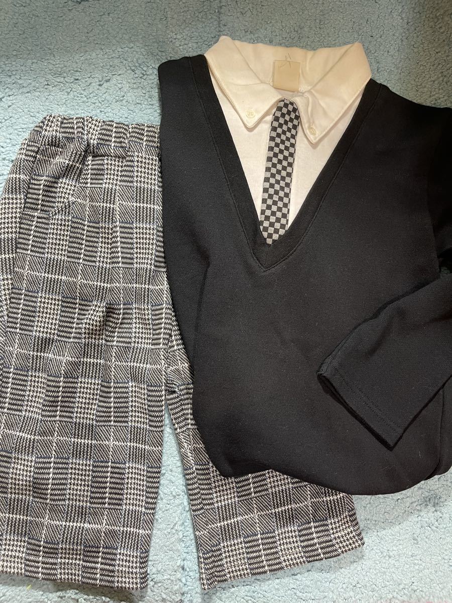 新品　訳あり　格安　120センチ　フォーマルセットアップ　展示時の汚れ