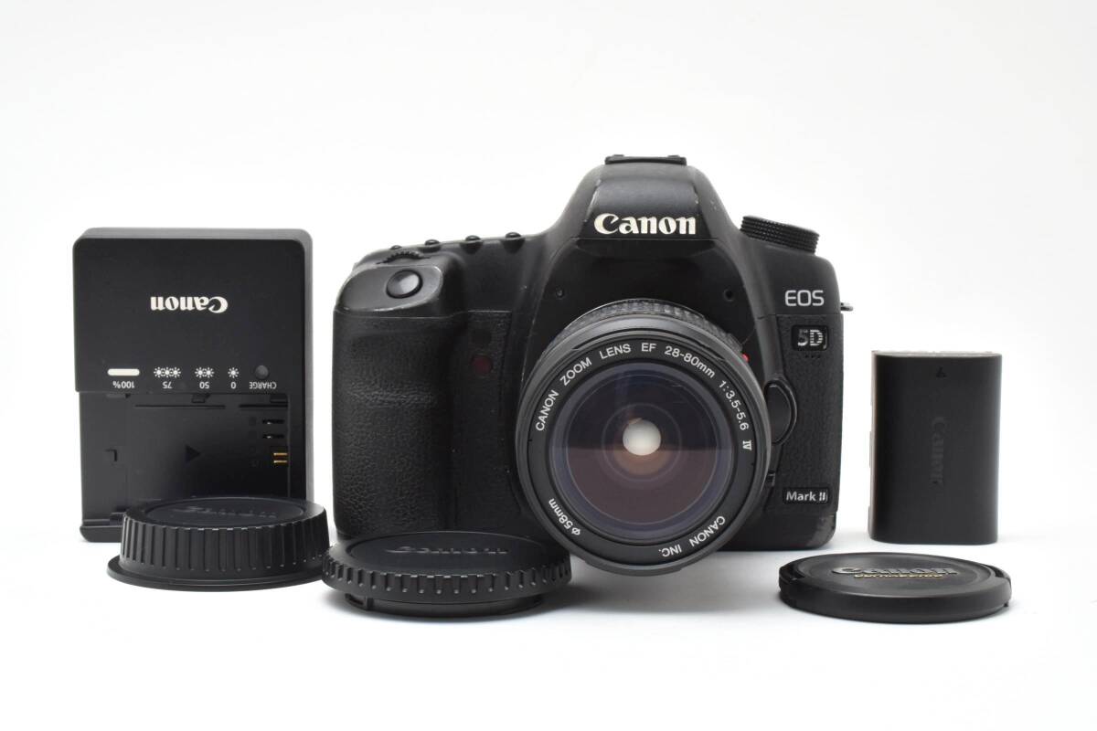 【純正レンズセット】 CANON キャノン EOS 5D MarkII＋EF 28-80mm 現状品 カメラ #11339
