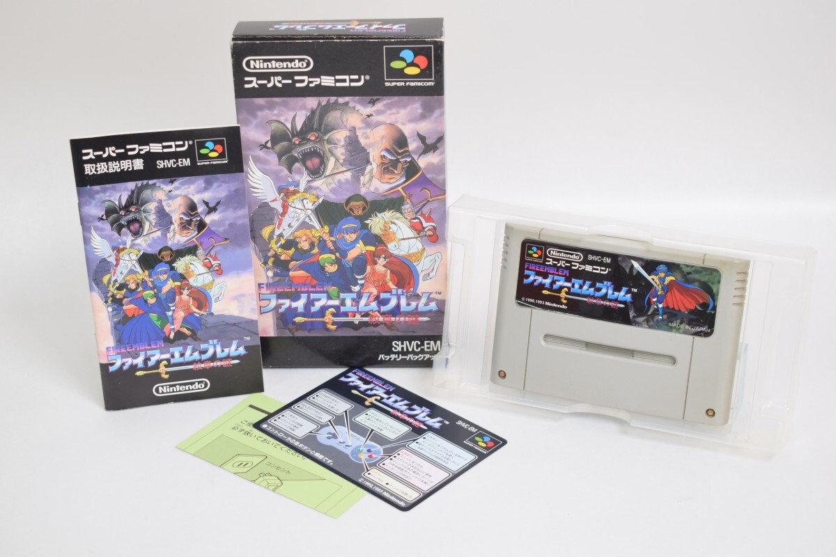 動作品 SFCスーパーファミコン ファイアーエムブレム 紋章の謎 FIREEMBLEM 元箱 取説付 任天堂 ニンテンドー カセット ゲームRR-134T-C/712