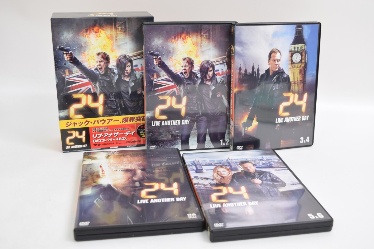動作品 DVD 24 TWENTY FOUR リブ アナザー デイ コレクターズ BOX ボックス 全7枚揃 アクション サスペンス 海外 ドラマ RR-344H/634