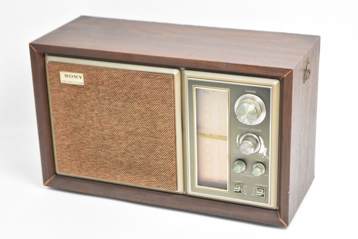 動作品 Sony ソニー FM/AM 2BAND RADIO ラジオ ICF-9250 昭和 レトロ インテリア アンティーク RS-352T/717