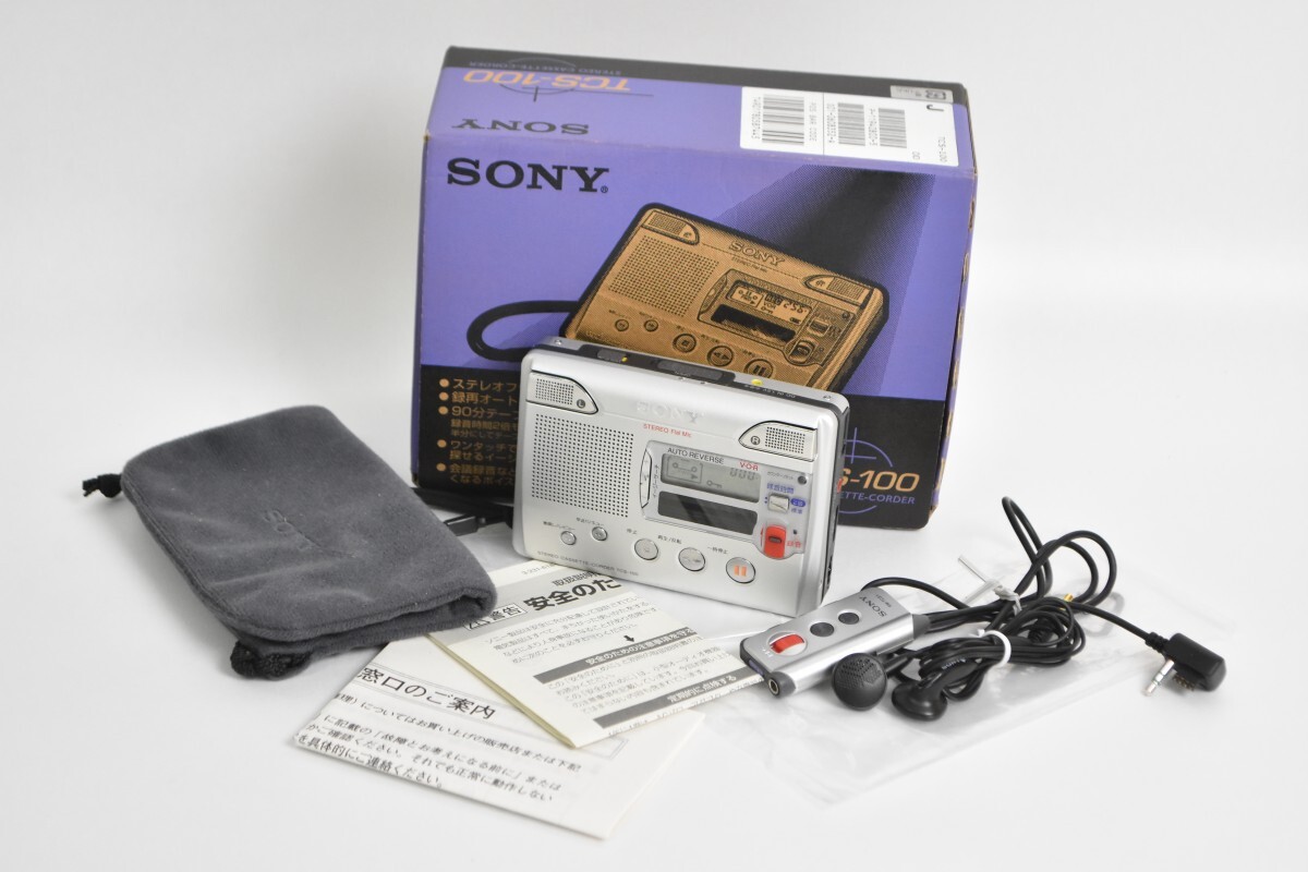 未使用 Sony ソニー ステレオ カセットコーダー TCS-100 メタルボディ カセットテープ 録音 再生 オーディオ機器 音楽 RS-353T/717