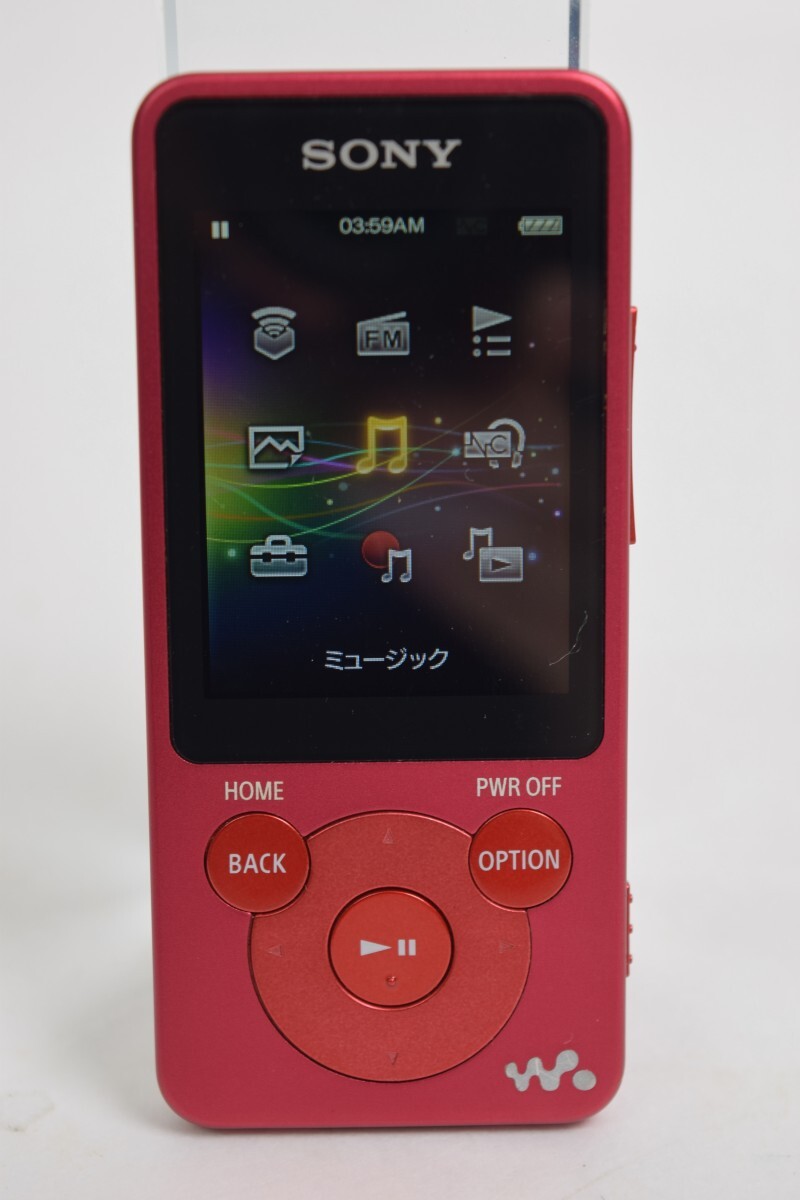動作品 SONY ソニー NW-E083 ウォークマン WALKMAN レッド 赤 4GB コンパクト プレイヤー オーディオ機器 音楽 RS-364K/715