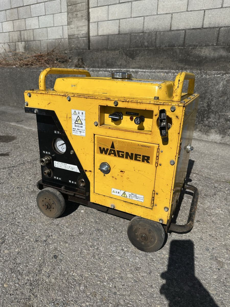 （動作確認済み）ワグナー WZ13-150NSSP 防音型高圧洗浄機 ガソリンエンジン搭載 エンジンOK！（発送可能）