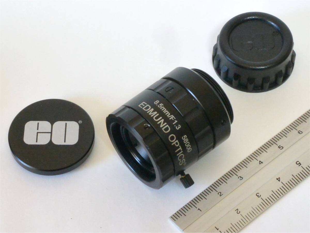 ★ Edmund Optics　Cマウント レンズ TECHSPEC 58000　8.5mm F1.3　2/3”　7.5メガピクセル　FA産業用　ニコン１で　（送料440円～）