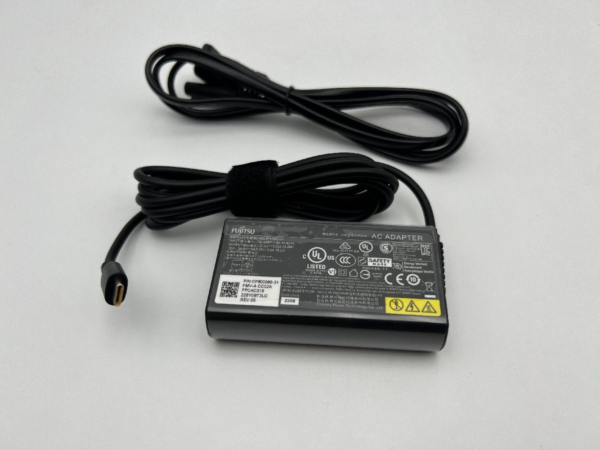 ★新品★ 富士通 FMV LIFEBOOK CH75/E3 電源、ACアダプタ 65W 20V-3.25A Type-C ADLX65YSCC2F FMV-ACC02A 電源コード付き