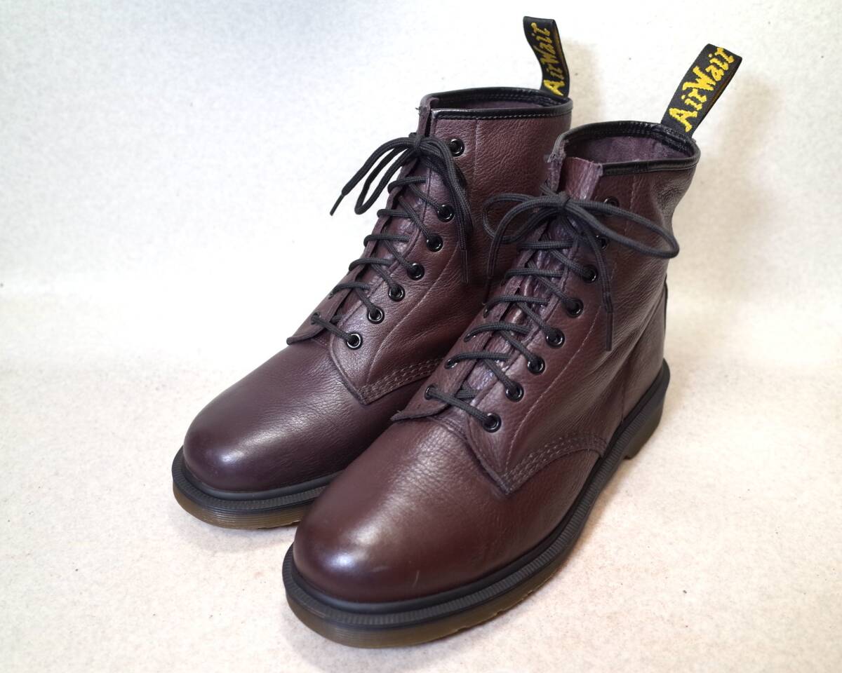 【即決価格落札で送料無料】5723■Dr.Martens/ドクターマーチン■8ホールブーツ/プレーントゥ/チョコレートブラウン/UK9/27.5cm■