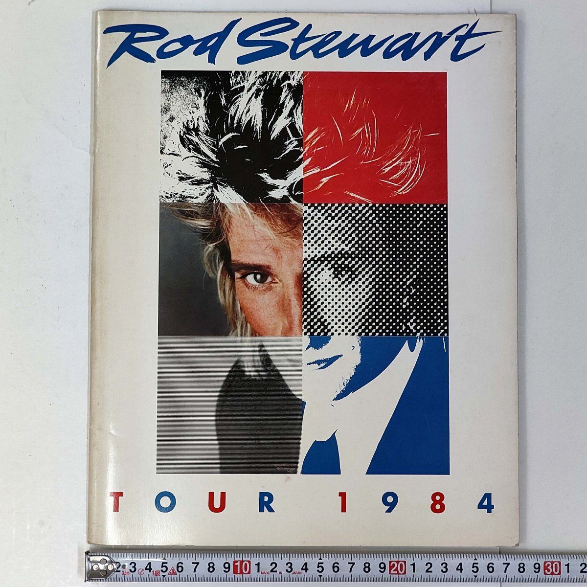 ロッド・スチュワート 1984年 日本公演ツアー Camouflage Tour パンフレット★Rod Stewart 35.5×28cm 40ページ★中古 経年品