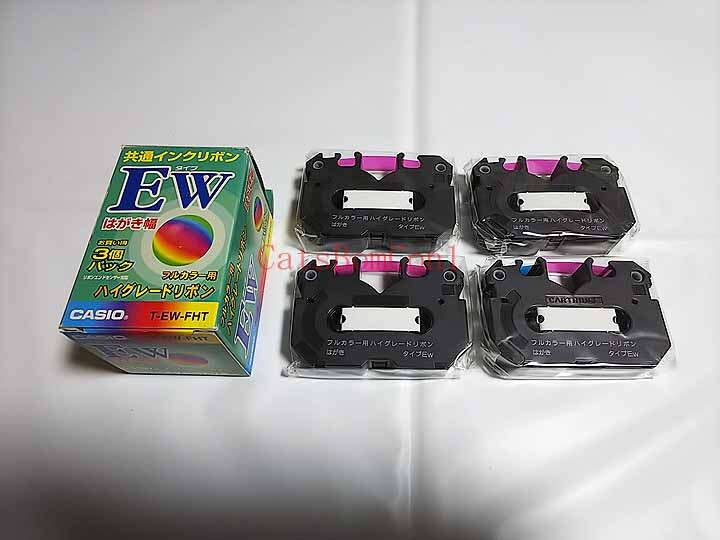 共通インクリボン EW マルチカラー 計4個 はがき T-EW-CHT [未使用] ワープロ