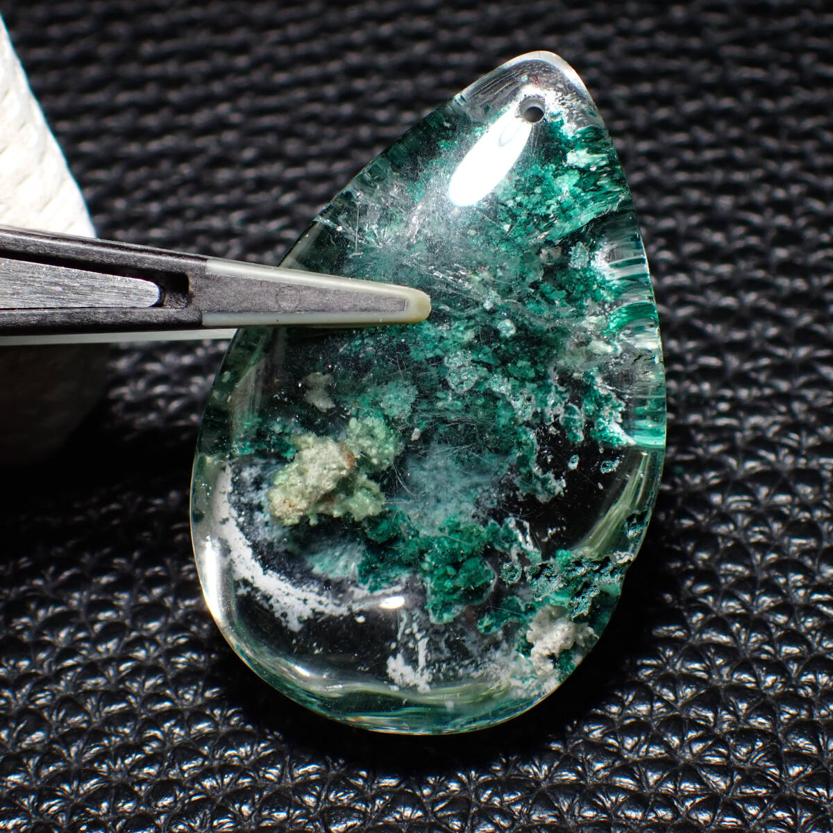 天然石 ガーデンクオーツ ペンダントトップ 1 水晶 原石 結晶 丸玉 ハンドメイド 素材 アクセサリー 天然 自然 鉱物標本 パワーストーン