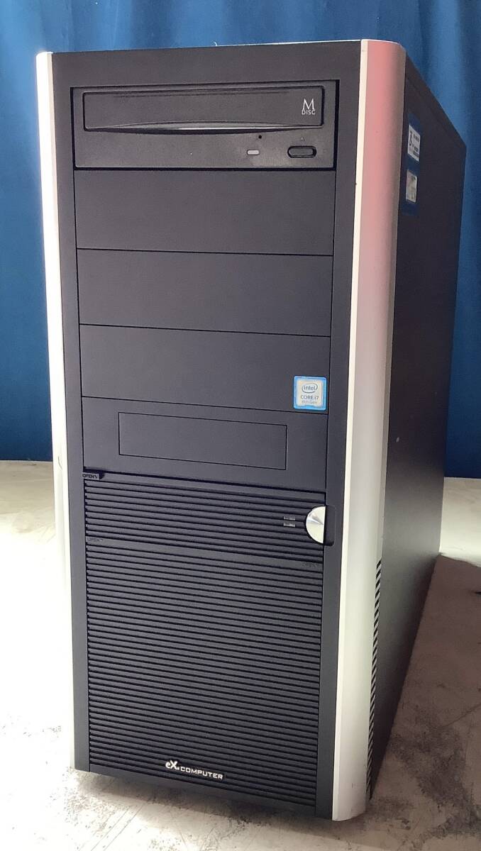 K80220309 eX.COMPUTER QA7J-C180T/TKH1 1点 (マザーボードASUS PRIME H370-A、元々intel Core i7 8th Gen搭載)【通電OK、複数出品】080709