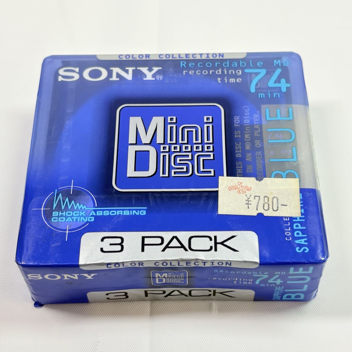 未開封品　SONY ミニディスク MDW74KL サファイアブルー 74分　3PACK 記録媒体