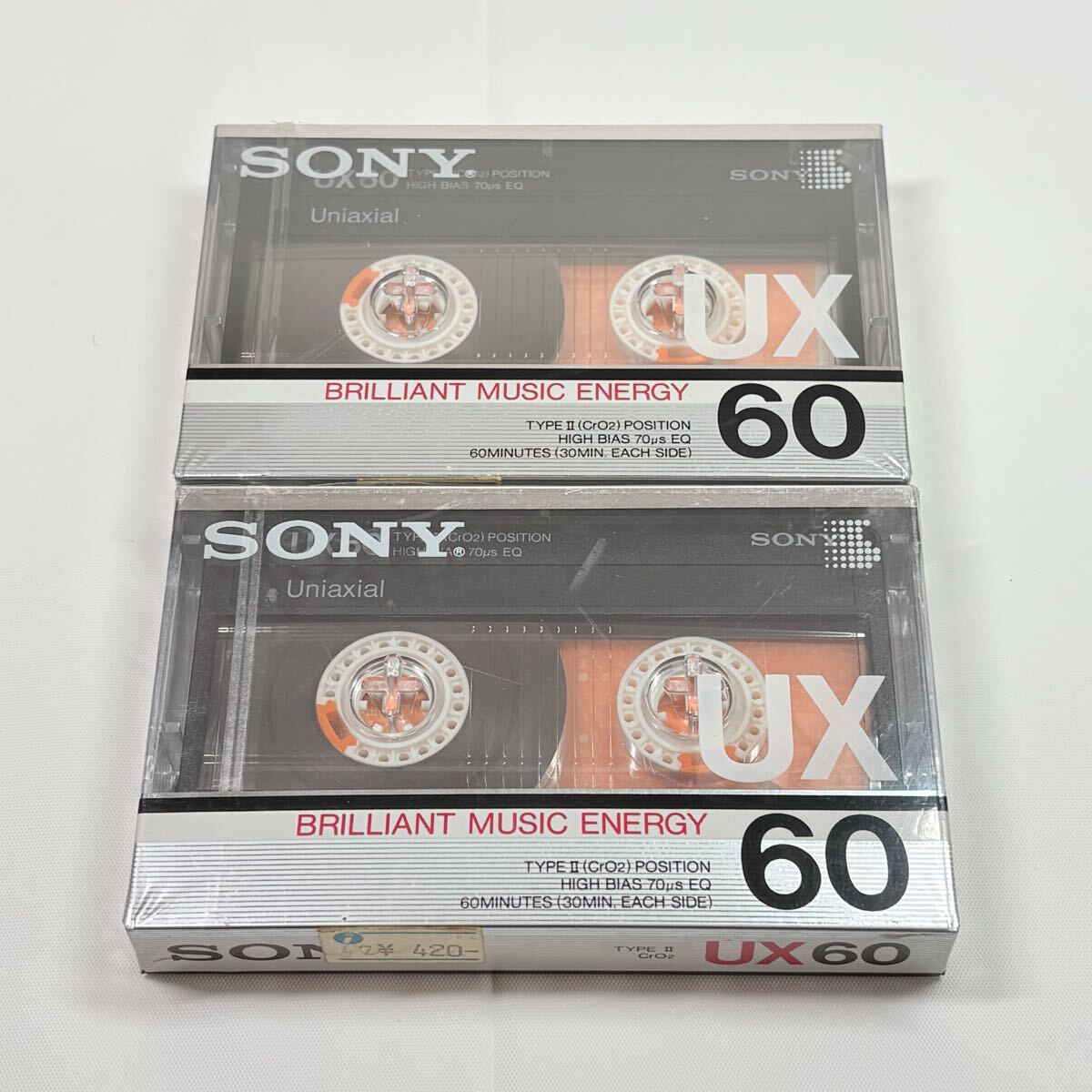 未開封品　SONY UX 60 ソニー　 カセットテープ　記録媒体　2点　レトロ　希少　