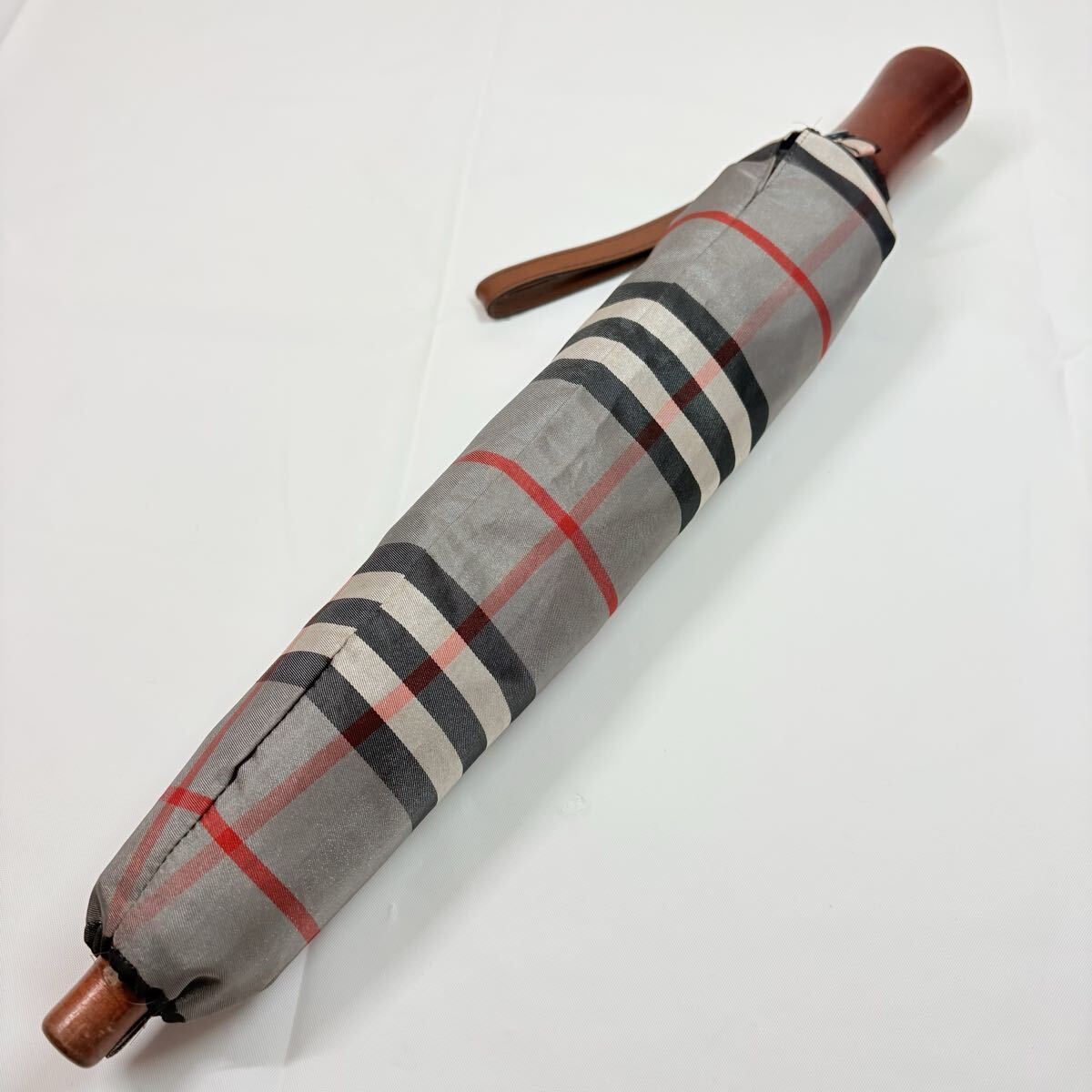 Burberrys BURBERRY バーバリー　晴雨兼用折りたたみ傘　ノバチェック　グレー　ヴィンテージ