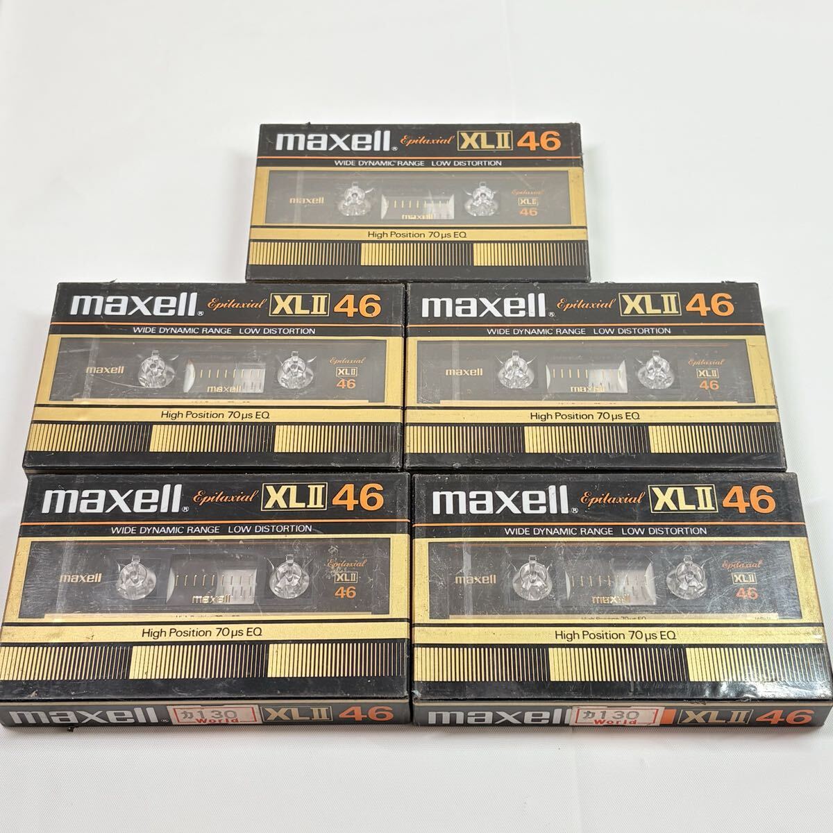 未開封品　maxell カセットテープ XLⅡ46 5点　マクセル　記録媒体　レトロ　保管品