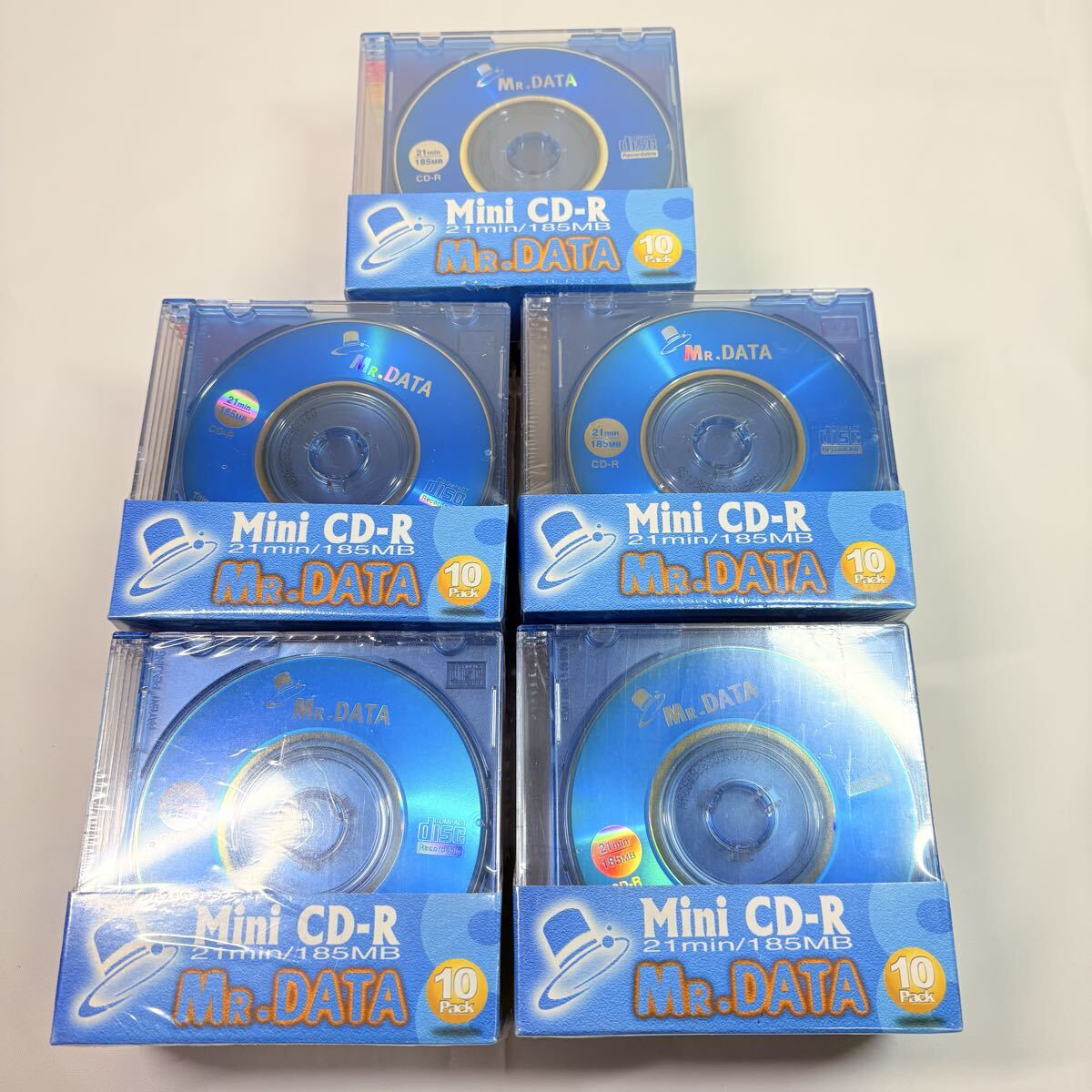 未開封品　ミニCD-R 音楽メディア Mr.Data 10pack×5点　21min/185MD 記録媒体