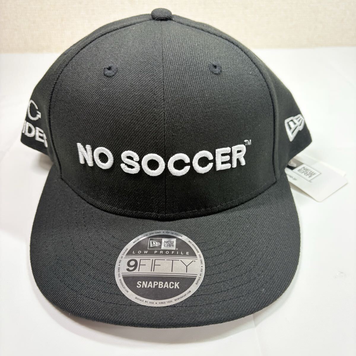 新品　NEWERA×NO SOCCER 限定　ニューエラ　キャップ　スナップバック　ブラック　メンズ　レディース