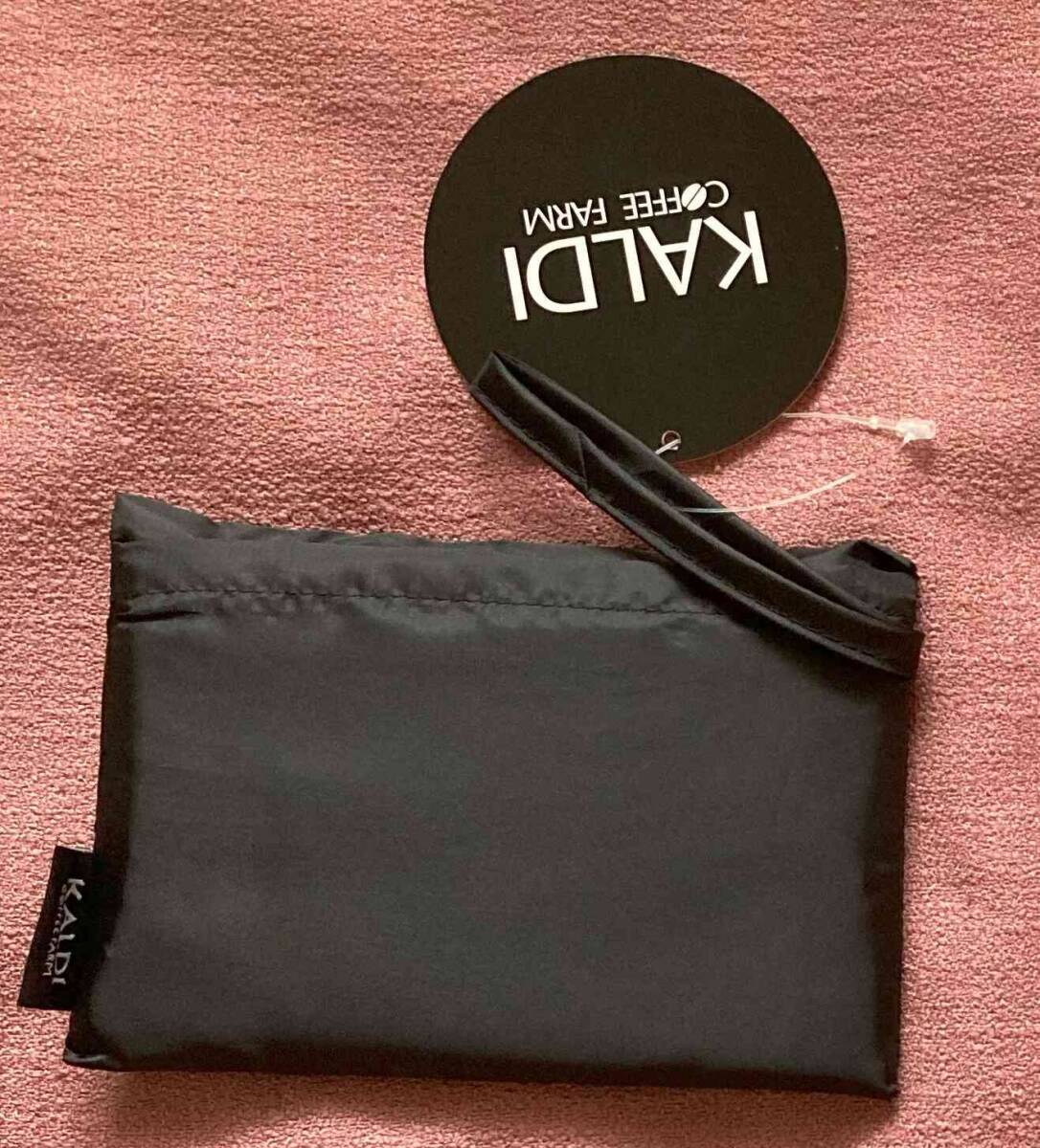 ★☆送料140円可 カルディ エコバッグ ブラック 黒 耐荷重 約15kg タグ付き新品未使用品 KALDI COFFEE FARM カルディ コーヒー ファーム