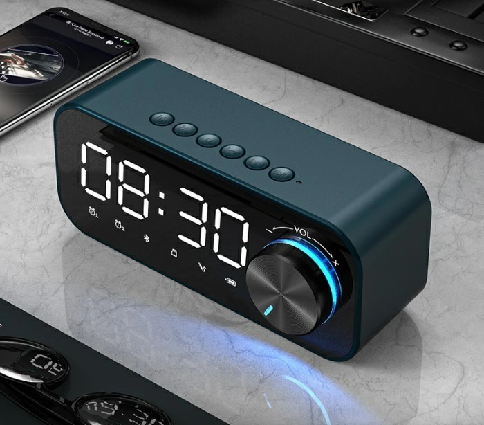 Bluetooth スピーカー 高音質 目覚まし時計 デジタル 寝室 ナイトライト MP3プレーヤ スマホ ステレオ