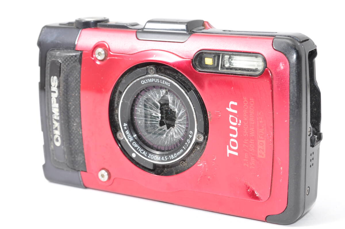 難あり品・撮影可能 オリンパス OLYMPUS STYLUS TG-2 レッド ♯A8018