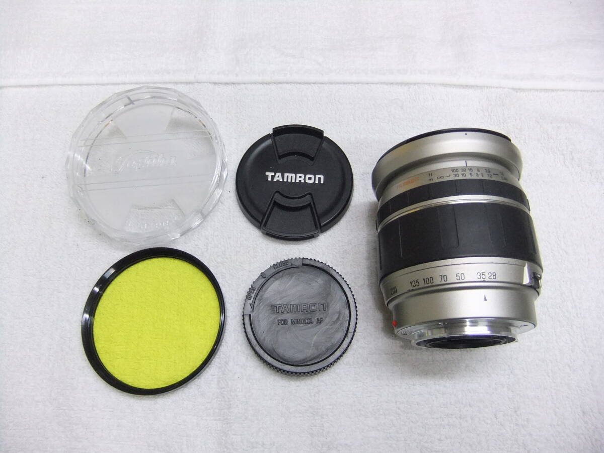 た76Q タムロン Tamron AF 28-200mm F3.8-5.6 LD MACRO (471D) SONY ミノルタ Aマウント用 フィルター付 AF動作確認