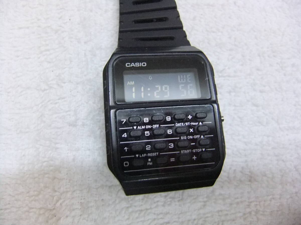 ち23K CASIO カシオ STANDARD スタンダード 腕時計 CA-53W クオーツ デジタル ブラック 動作確認済 稼働品 送料185円
