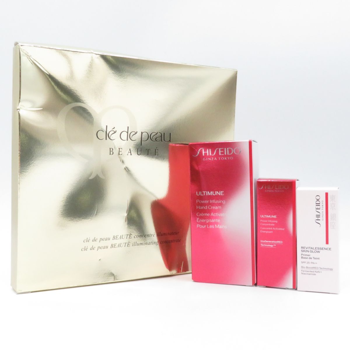 化粧品◆SHISEIDO 資生堂 ハンドクリーム 美容液 化粧下地 クレ・ド・ポー ボーテ 3ステップスキンセット 計4点 まとめ 未使用品●AS8712■