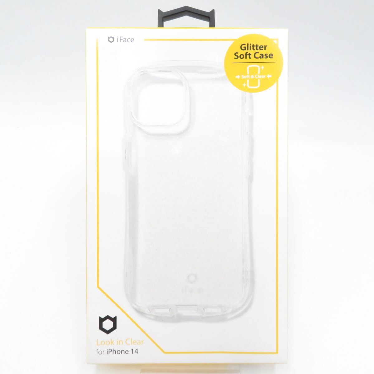 ケース◆iFace Look in Clear Glitter ソフトケース iPhone14用 未使用品●AS8706■