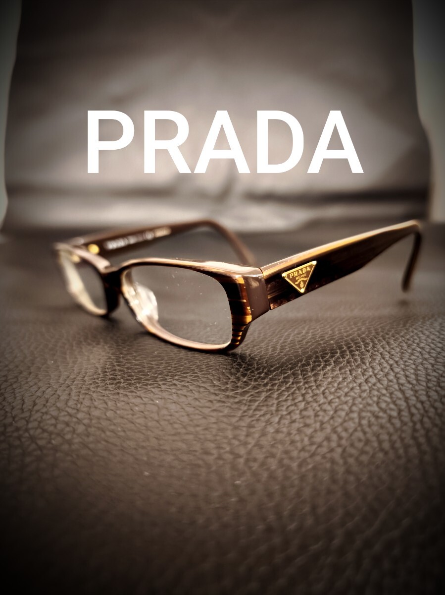 良品 PRADA プラダ メガネ メガネフレーム 眼鏡 サングラス　ケース　ギャランティ付き
