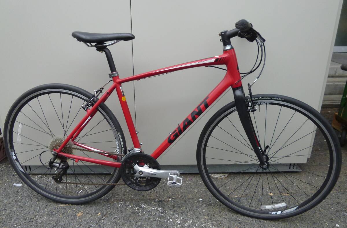A0925b GIANT ジャイアント ESCAPE エスケープ RX3（？） Mサイズ（？） レッド クロスバイク 自転車 3×8速 直接引取歓迎 大阪府茨木市