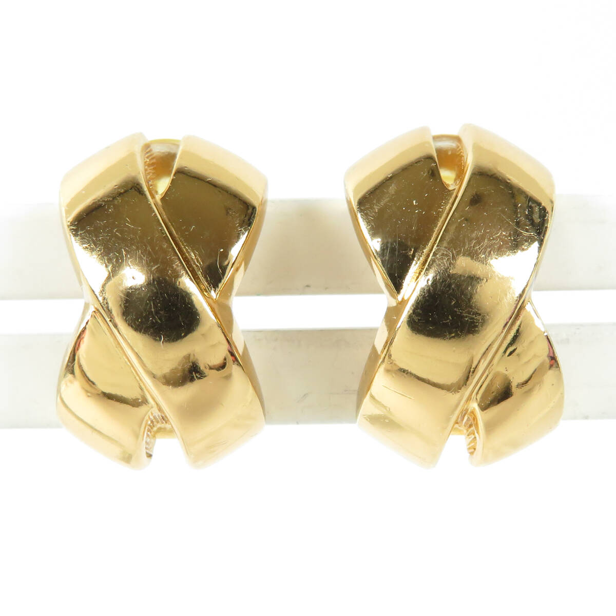 Christian Dior クリスチャンディオール クロス イヤリング ゴールドカラー ヴィンテージ